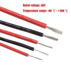 Silicone Cable Silicone Strand High Flex Wire 6KV 14~22AGW Tinned Copper Wire
