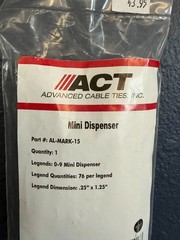ACT Mini Number Marker Dispenser Wire Identification 0-9 AL-MARK-15 10 Rolls