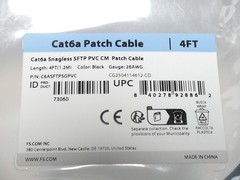 FS C6ASFTPSGPVC Cat6a Snagless SFTP PVC CM Patch Cable 26AWG 4′ 1.2M Black – …