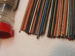 VINTAGE 66 Pieces 12 1/4″+ Long 12 Gauge Copper Wire. In Homemade Tube Various C