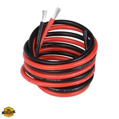 12 Gauge Silicone Wire 3 ft red and 3 ft Black Flexible 12 AWG Stranded Tinne…