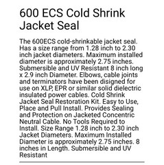 3-Thomas & Betts Elastimold 600ECS CS 600A Cold Shrinkable Jacket Seal Kits