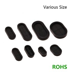 Oval Rubber Grommet Blanking Hole Plug Double-sided Sealing for Protecting Cable