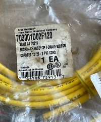 WOODHEAD BRAD HARRISON 703001D02F120 MICRO-CHANGE CORDSET 3P FEMALE 12′ NEW