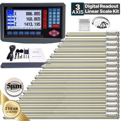 iMeshbean LCD DRO 3 Axis Digital Readout+ 5micron GCS900-3D Linear Scale Encoder