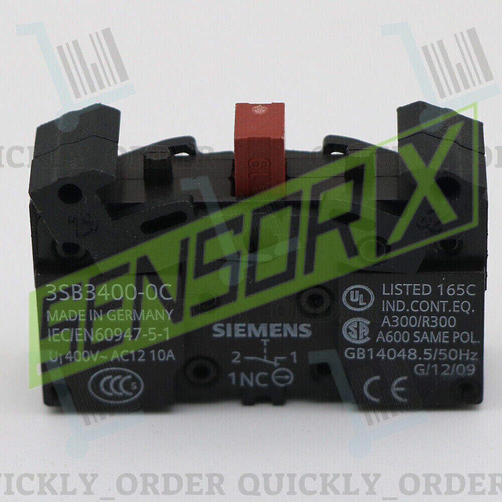 1pcs Siemens 3SB3400-0C Contact Block contact element, 1 NC, screw terminal~