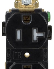 Hubbell HBL5362I, 125 VAC, 20 A, 5-20R, Ivory, Straight Blade Receptacle, 1 pc