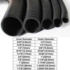 Corrugated Split Wire Loom Conduit Tubing Cable Management Sleeve Organize Lot