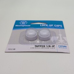 Westinghouse 70158 Lock‑Up Caps 1/8 IP White Plastic Lamp Canopy 2 Pack New