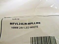 C3 CONTROLS, MFVL24LW-MPLLWE, 16MM 24V WHITE LED LIGHT
