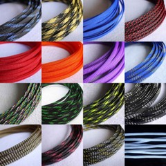 PET Nylon Braided Sleeve Tube 8 mm Width Audio Car Cable Wire Sleeving Sheath
