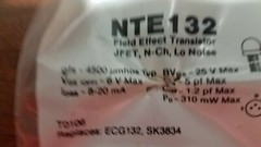 7 Silicon N−Channel JFET Transistor VHF Amplifier, Mixer 4 NTE132 – 3 ECG132 NEW