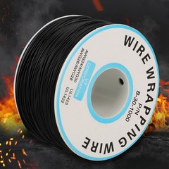 (Black)1Roll WiRe Wrapping Single Copper Wire Strand 30AWG Cable 0.25mm Core NY