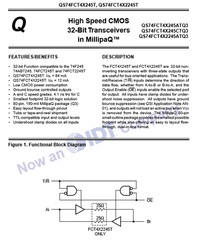 QTY (50) QS74FCT4X245CTQ3 QUALITY SEMI SSOP-80 32-bit TRANSCEIVER 74FCT4X245