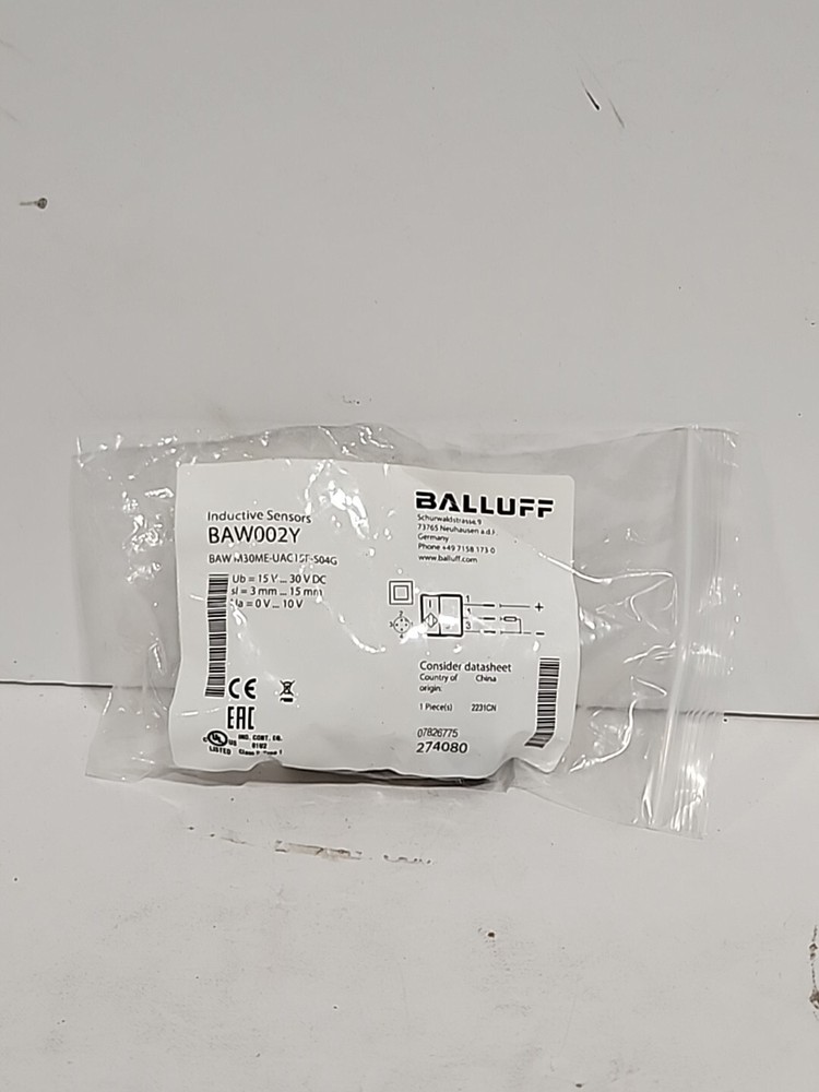 1PCS NEW FOR BALLUFF Proximity switch BAW002Y BAW-M30ME-UAC15F-S04G 10-30VDC