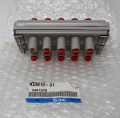 SMC KDM10-01 Multi-connector, KDM ONE TOUCH Pneumatic, 1/8IN. ODTUBE, 10 STATION