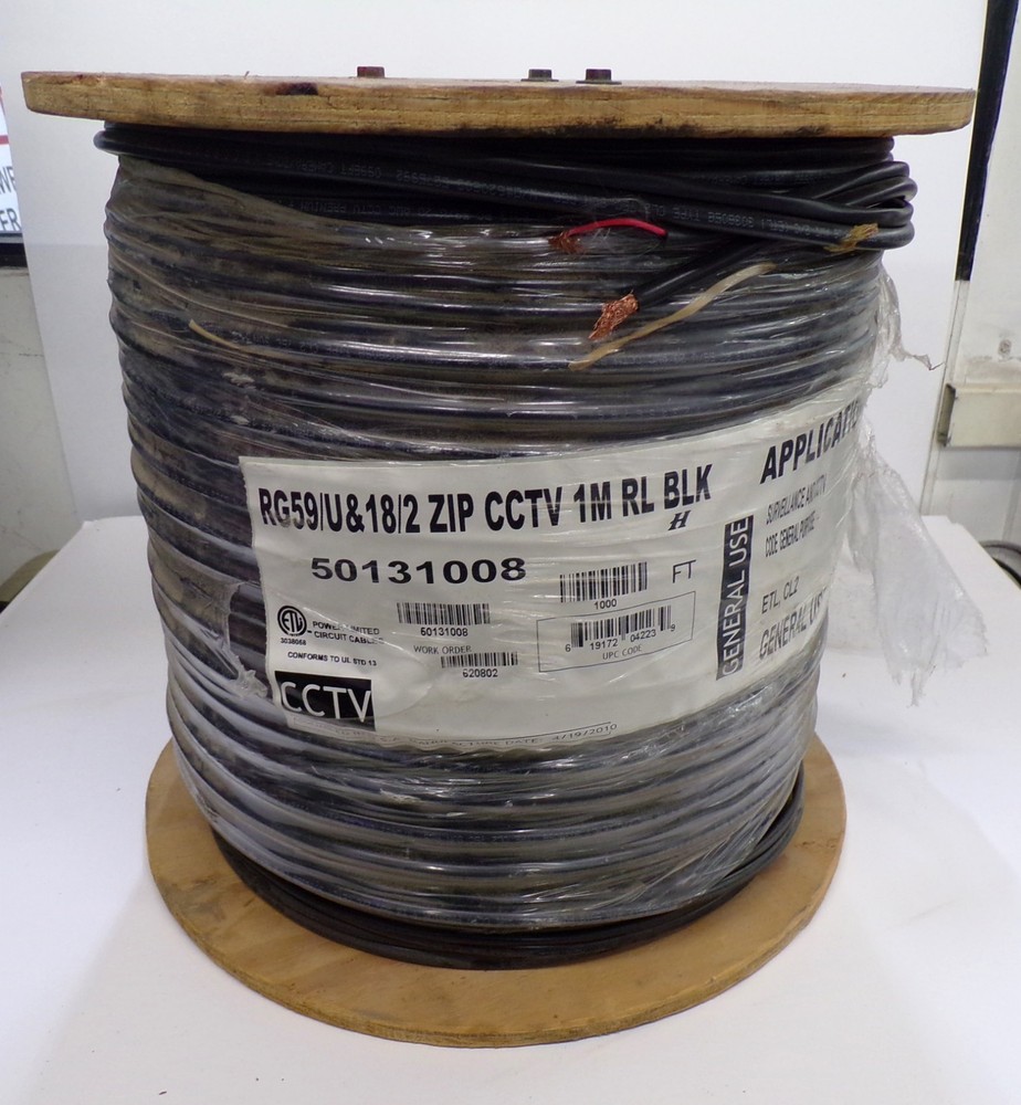 POWER LIMITED, COAX CABLE, RG59, 1000 FT, PN50131008