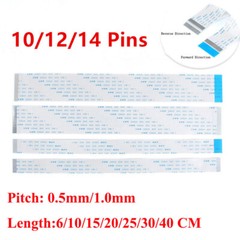 10PCS FPC FFC Ribbon Flexible Flat Cable 10/12/14 Pins Pitch 0.5MM 1.0MM A-Type