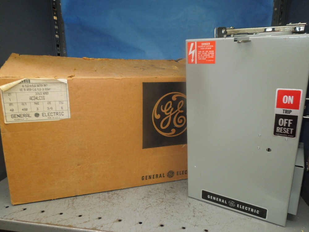 GE AC34LC1G 40A 3ph 3W 480V Ground Armor Clad Breaker Type Flex-A-Plug Busplug