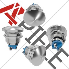 22MM Momentary Mushroom Head Push Button Switch IP65 Waterproof 12V 24V 36V DC