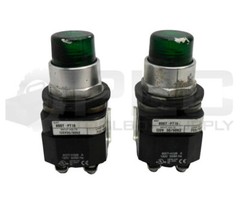 LOT OF 2 ALLEN BRADLEY 800T-PT16 /T PUSH BUTTON W/ 800T-N326 /A W/ 800T-XA /D