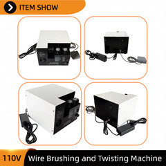 Automatic Wire Brushing & Twisting Machine For Ground & Braided Wires 110V