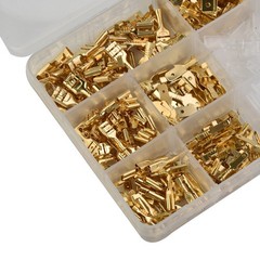 Lugs Connectors Electrical Terminals Crimp W/ Sleeves Set 315pcs Spade