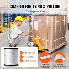 VEVOR Polyester Pulling Tape Mule Tape 5/8″ x 630′ 2200 lbf Tensile Capacity