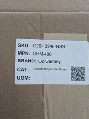 OZ GEDNEY CHM-400 CONDUIT/FITTINGS