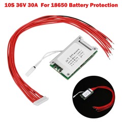 10S 36V 30A Li-ion Cell Battery Protection PCB Board W/Balance Kit/ NEW