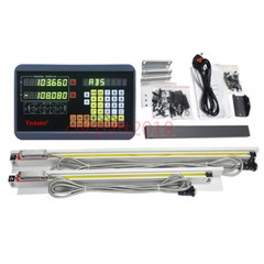 Digital Readout DRO Display+2pc Linear Glass Scale 2Axis Kit Mill Lathe Machine