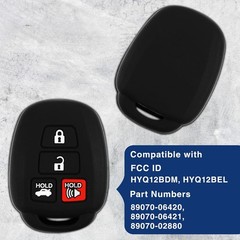 Silicone Key Fob Cover Replacement for 2012-2014 Camry Corolla Tacoma 4-1-Pack