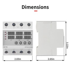 Over Current Protector Over&Under voltage Protective Three Phase Device 63A 220V