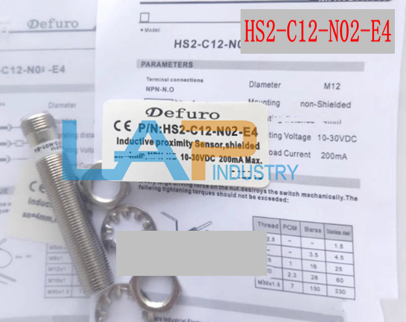 1PCS New For proximity switch HS2-C12-N02-E4 sensor 10-30VDC 200mA