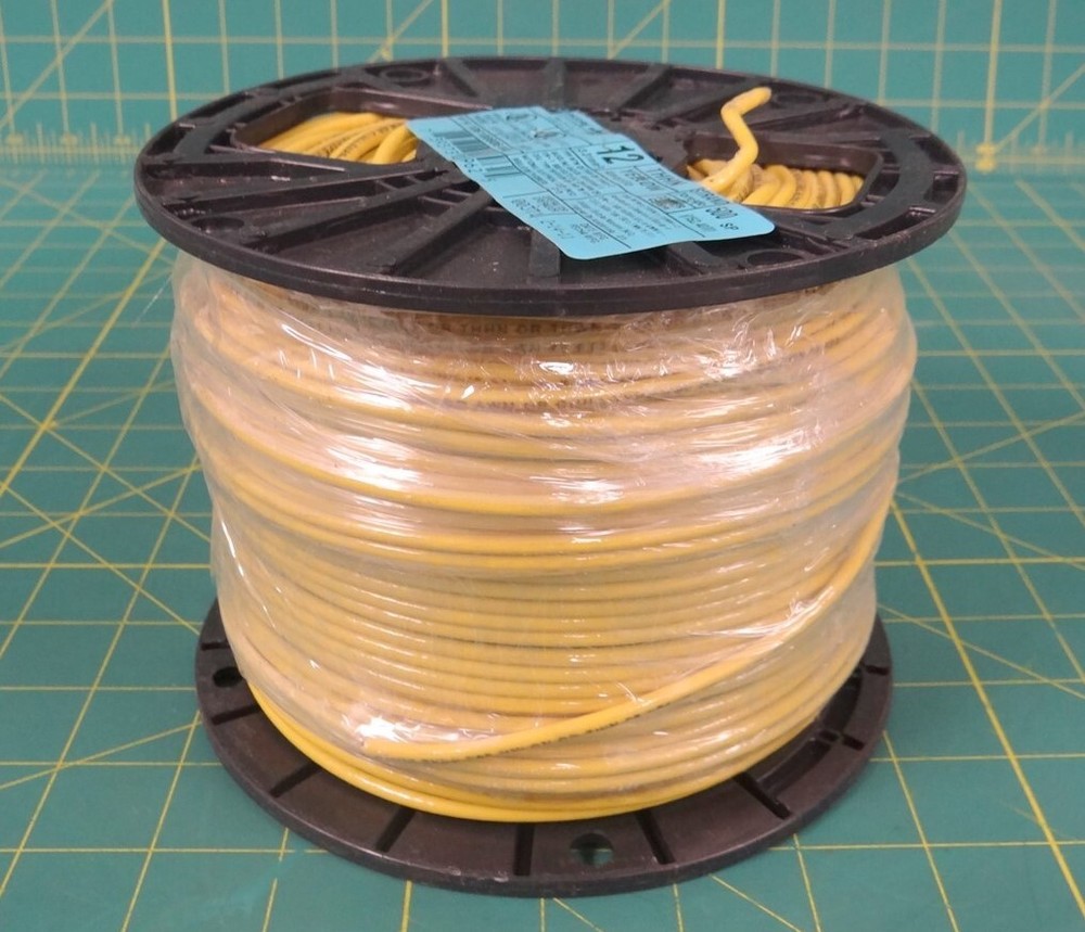 Encore THHN 12 AWG Yellow Copper Wire P/N 106100806440 500 Ft Spool