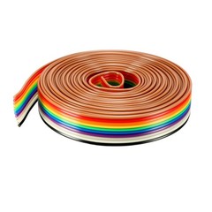 1pcs Flat Ribbon Cable 10P Rainbow IDC Wire 1.27mm Pitch 3 Meters