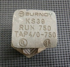 Burndy KS39 Run 750 Tap 4/0 – 750 Split Bolt Connector – New No Box