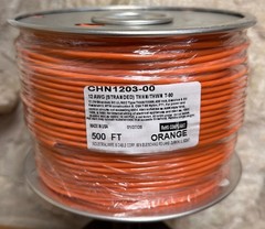 500 FT THHN/THWN WIRE. 12AWG STR BC 600 VOLT. MADE IN USA. 5 COLORS AVAILABLE