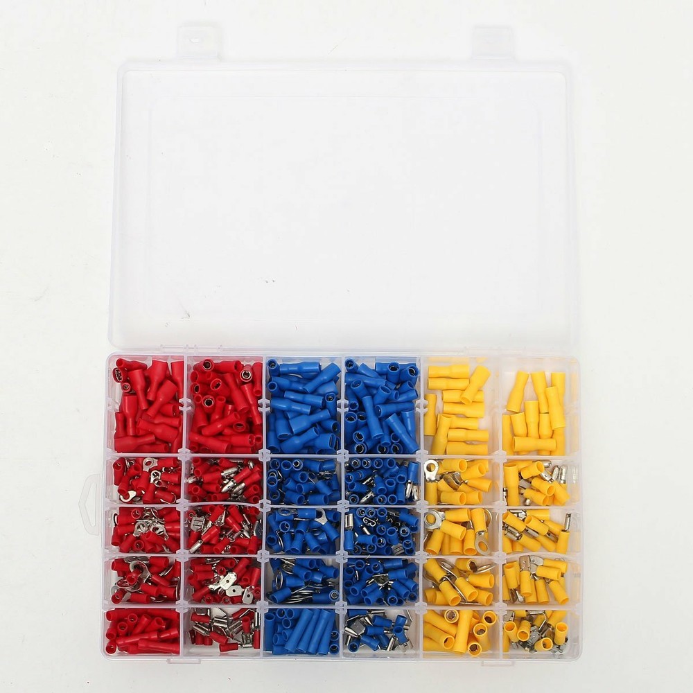 720x Insulated Terminal Electrical Crimp Connector Bullet Butt Ring Spade