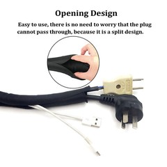 Split Cord Protector Wire Cable Sleeve A/C line Wrapping Cover Management Lot
