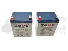 LOT OF 2 NEW ZEUS PC5-12F2-5 NON-SPILLABLE SEALED RECHARGEABLE BATTERY 12V5AH