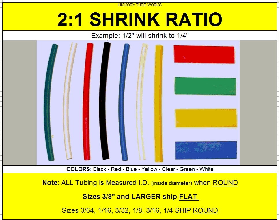 2″ ID BLUE 5 Feet of Polyolefin Heat Shrink Tubing 2:1 Shrink Ratio