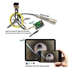 How to watch the video of the sewer/pipe camera wirelessly with Phone / Pad iPad