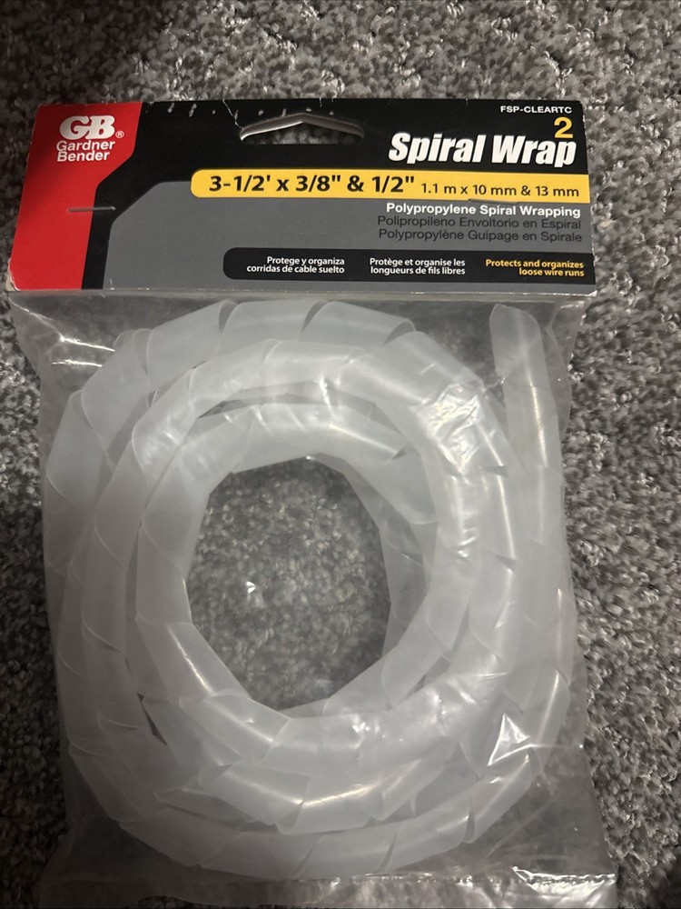 Gardner Bender 3-1/2 ft. Spiral Wrap, Clear
