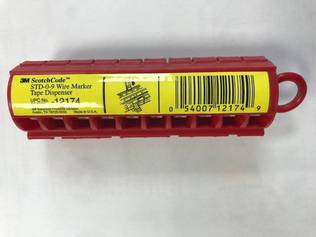 3M STD-0-9 ScotchCode Wire Marker Tape Dispenser with Tape
