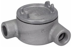 Crouse-Hinds GUAN36, RIGID CONDUIT OUTLET BOX AND COVER, 1 OUTLET BX 3 DIA CVR