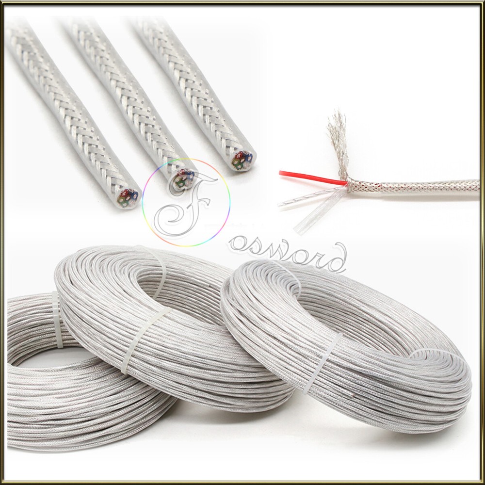 FEP Cable High TEMP Shielding Wire 2/3/4/6 Core Silver Plated Copper .15 ~.35mm²
