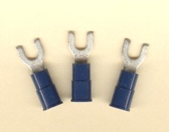 100 BLUE Insulated FORK Spade Terminal Connectors #16-14 Wire AWG #6 Stud MOLEX
