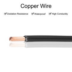 200 Feet Electrical Wire Insulated Solid Copper 12AWG Hook Up Wire Cable, Black