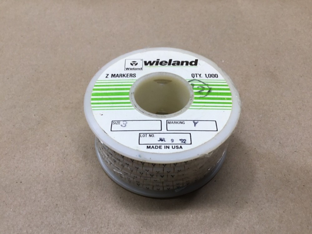 WIELAND Z TYPE MARKERS MARKING Y SIZE 3 1000 Count #40C22